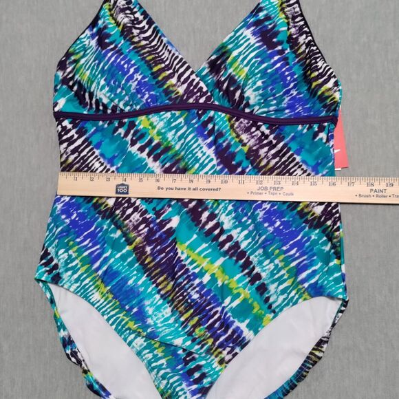 Speedo One Piece Swimsuit Women Plus Size 18 Contemporary Fit Soft Cups Lined - Picture 14 of 16